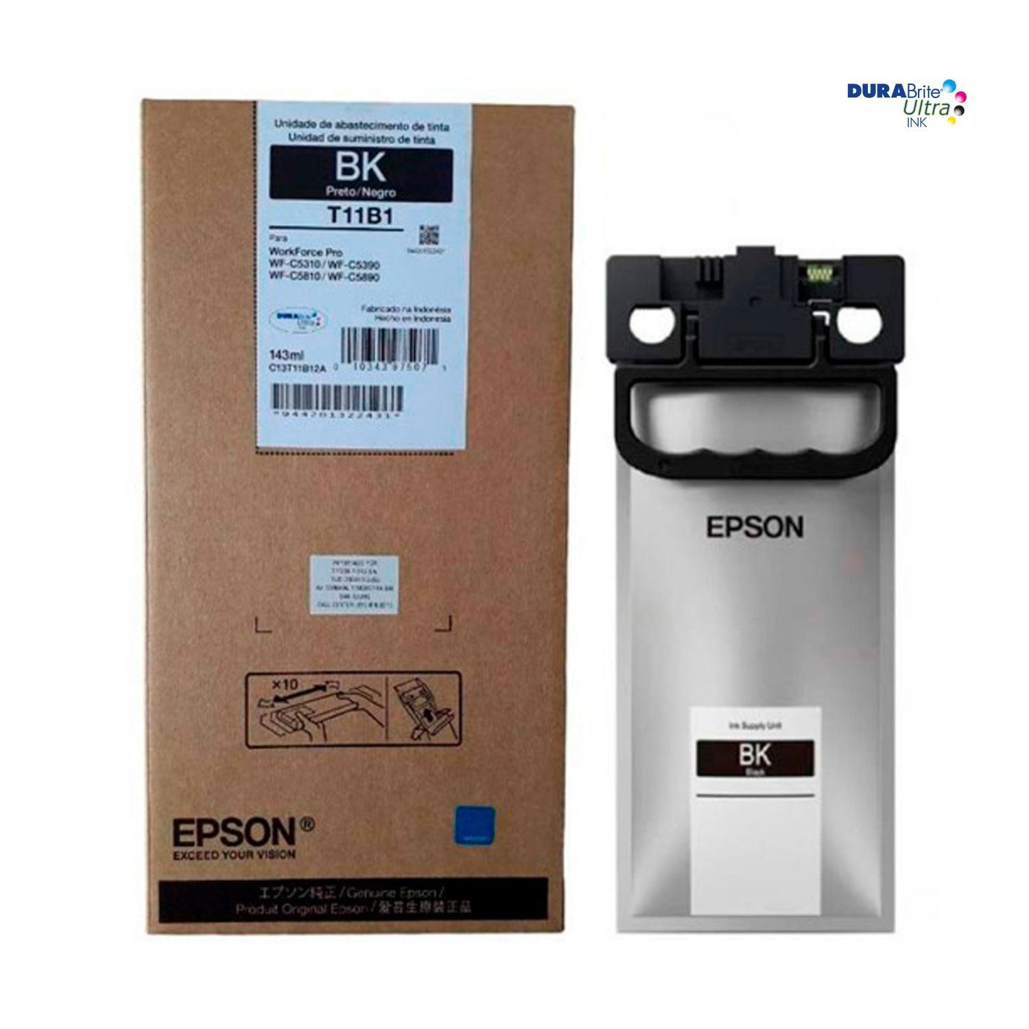 Bolsa de Tinta Epson T11B120 Negro XL Original para WF-C5810 / WF-C5890
