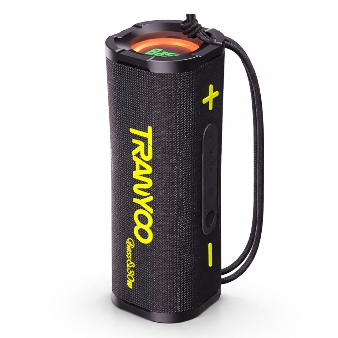 Parlante Bluetooth Portátil 30W Potente con Luces RGB Graves Reforzados TWS y Manos Libres