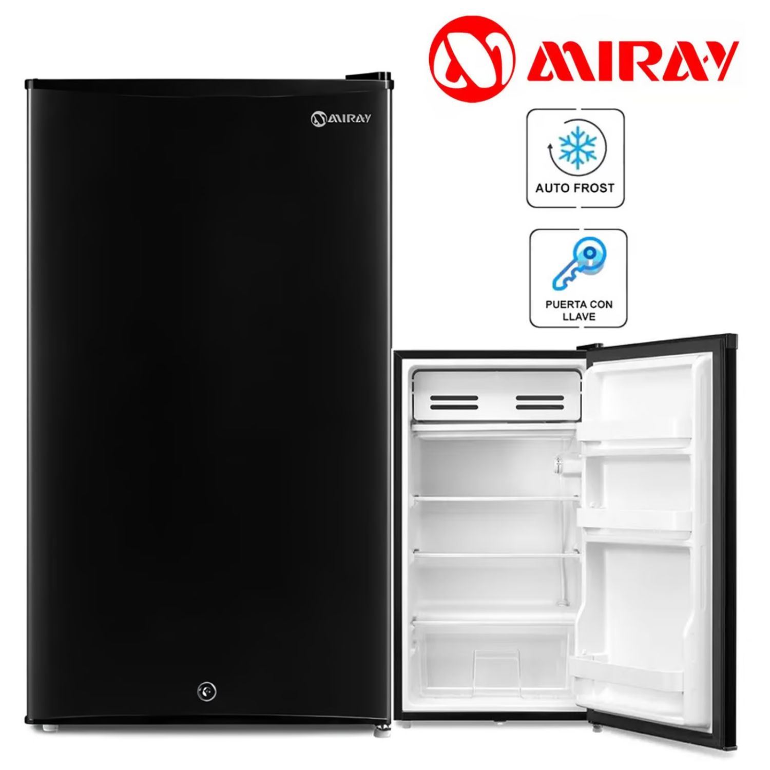 Frigobar Refrigeradora Miray RM-93M 93 Litros Iluminación interna Negro