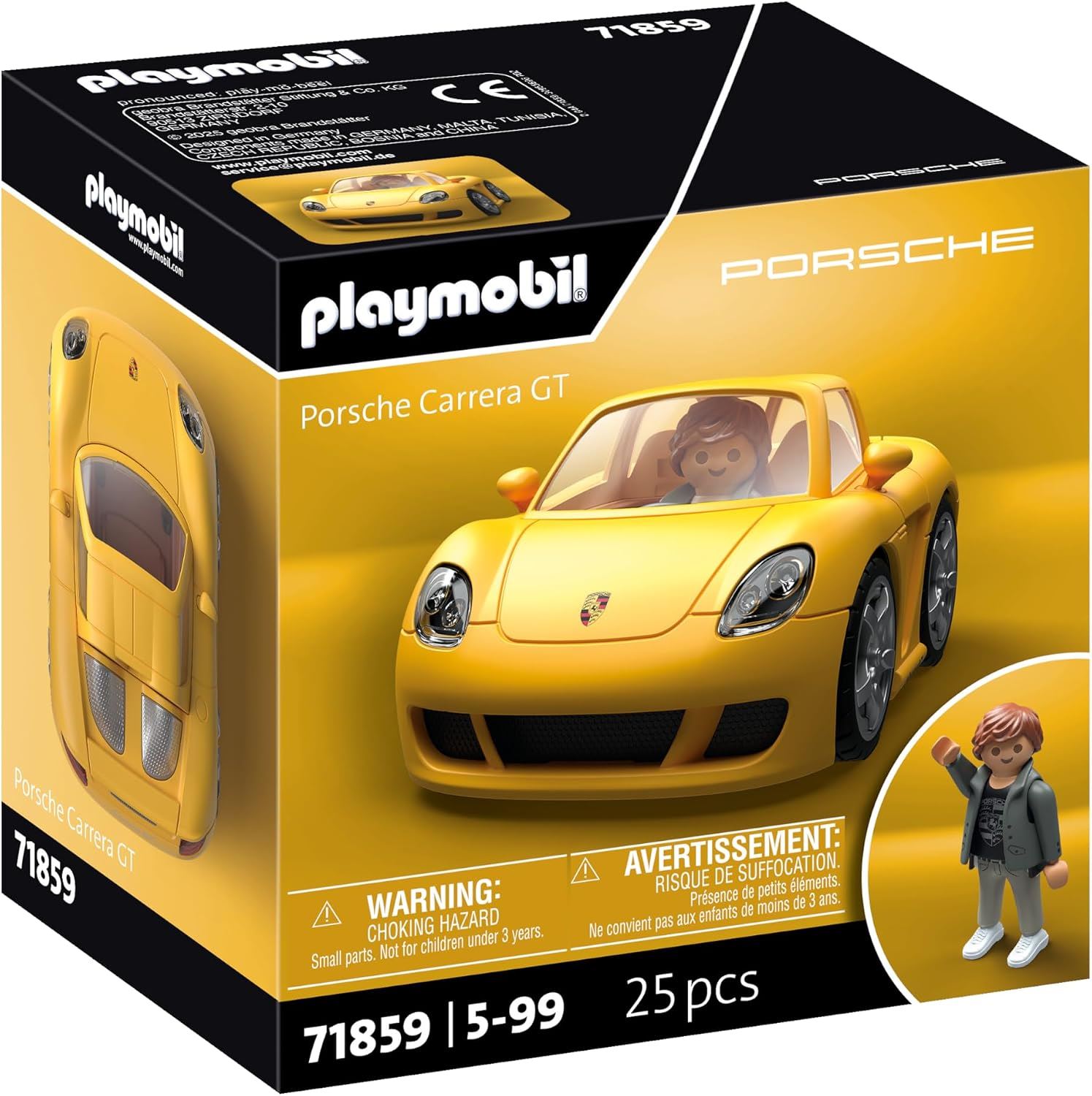 Playmobil Porsche Carrera GT 71859 Auto Deportivo de Colección con Figura 25 Piezas
