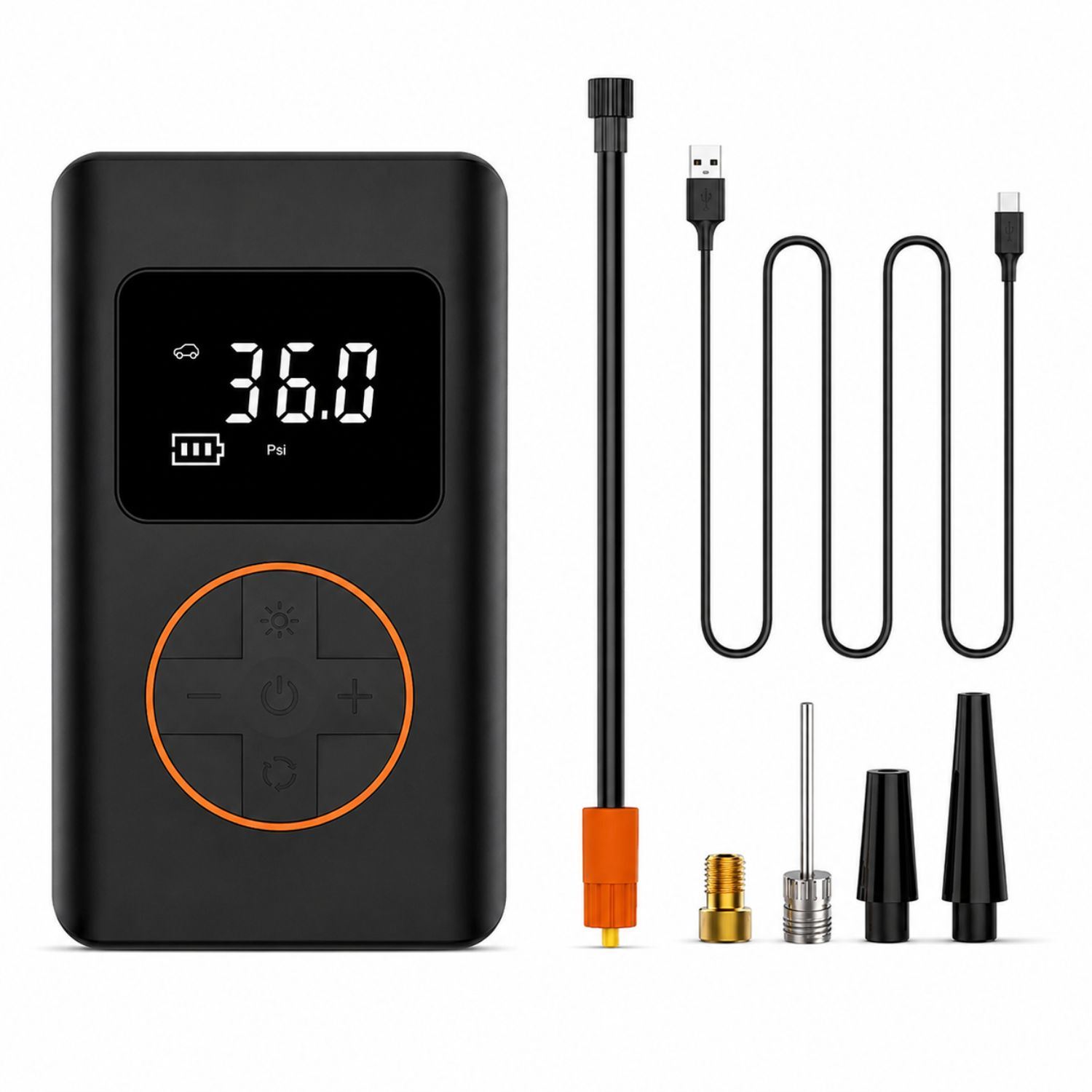 Compresor de Aire e Inflador de Llantas Portátil 150 PSI Recargable Digital 50W