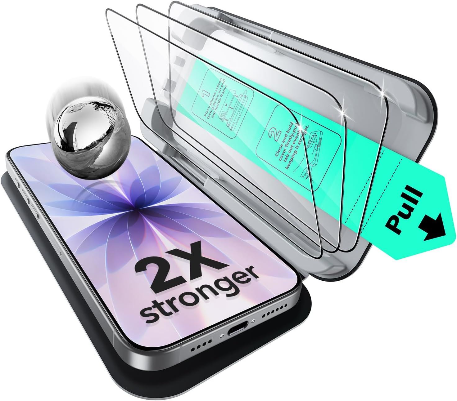 ESR UltraFit 3 Protectores iPhone 17 / 16 Pro, grado militar, dureza 9H