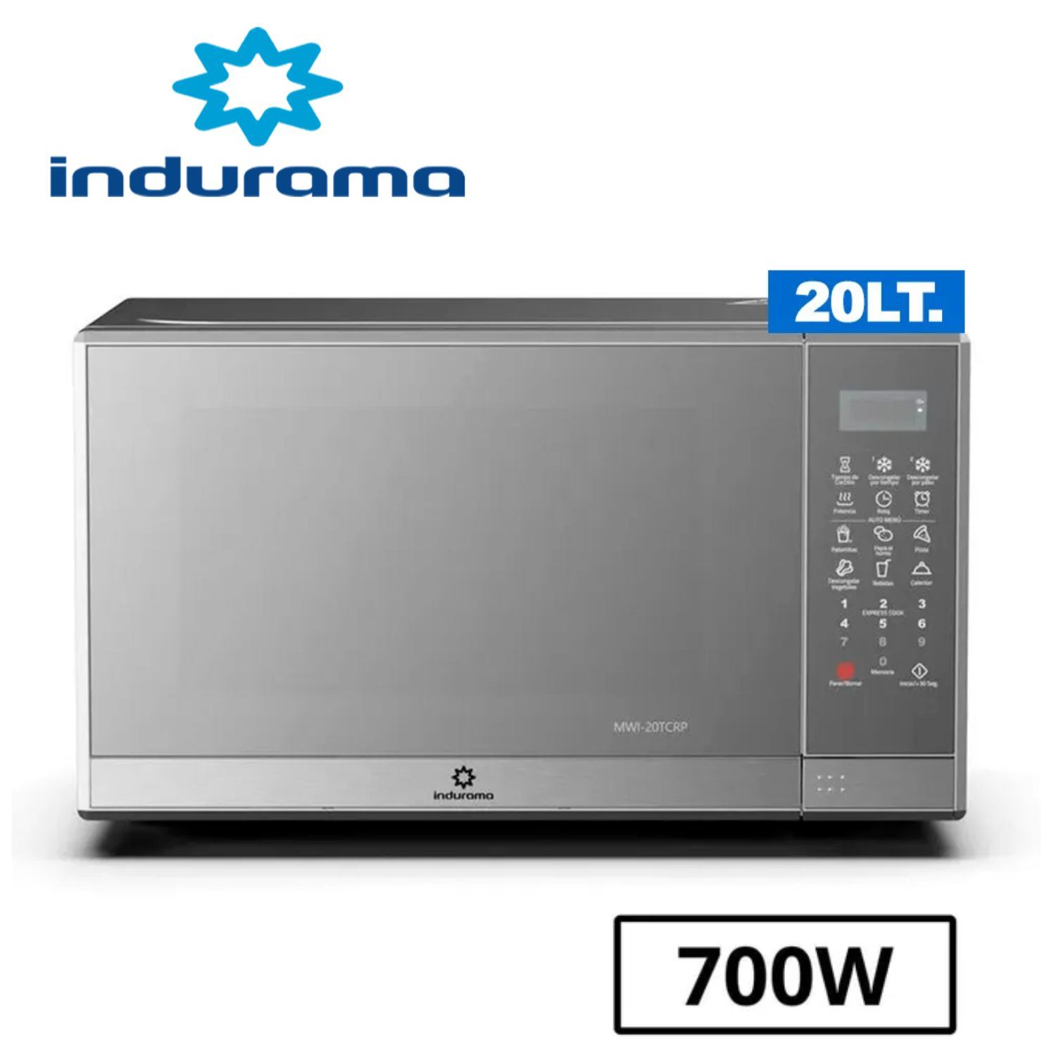 Horno Microonda Indurama  MWI-20TCRP 20Lts Color Croma