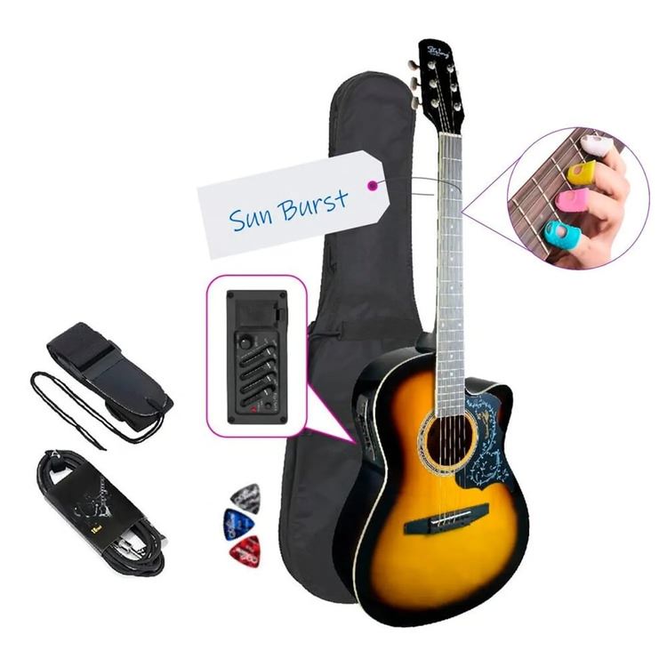 GUITARRA ELECTROACUSTICA NYLON SUNBURST
