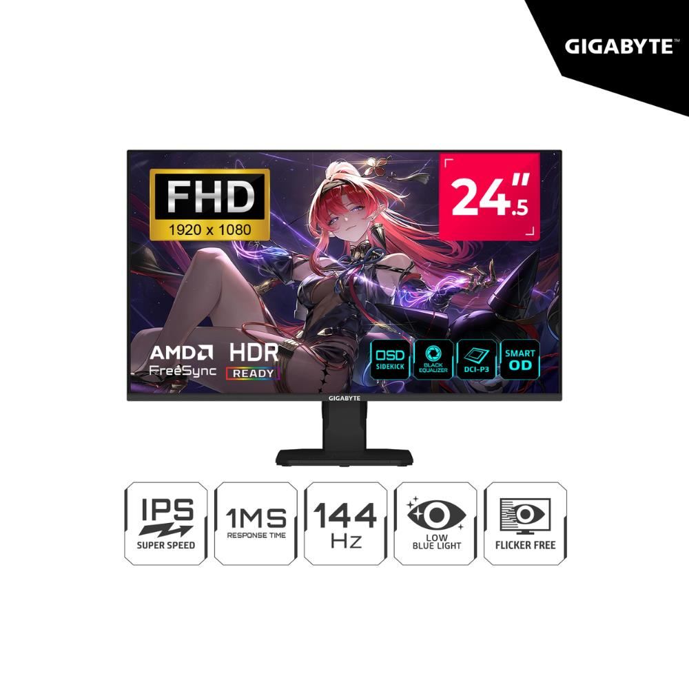 MONITOR GIGABYTE GS25F14 24.5" FHD IPS 144HZ 1MS HDMI DP