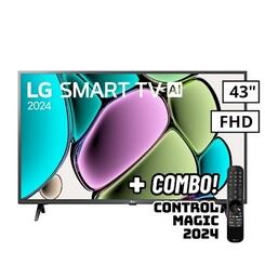 TELEVISOR LG 43 SMART TV THINQ AI WEBOS HUB FHD LED 2024 - 43LR6000PSA + CONTROL MAGIC 2024
