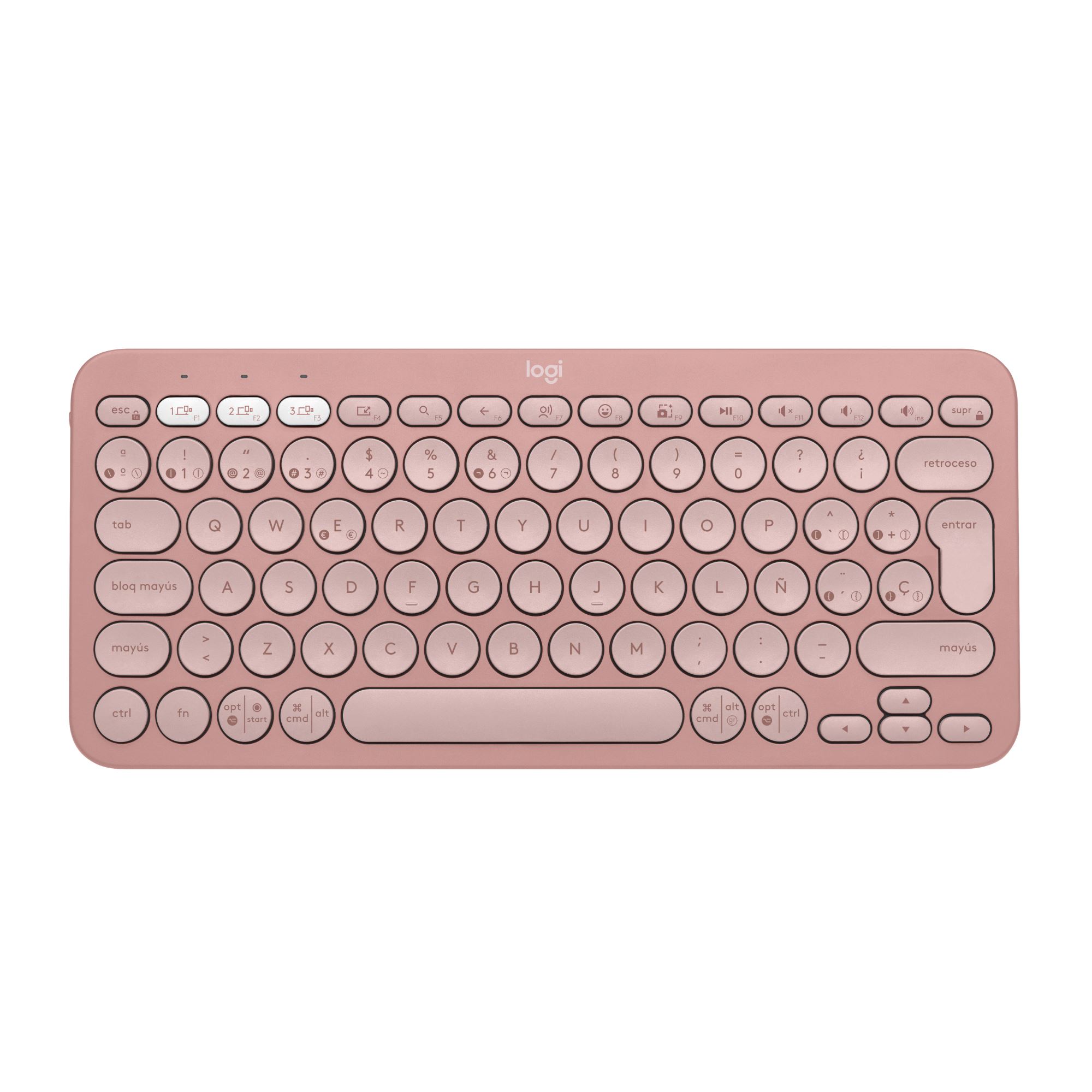 TECLADO LOGITECH PEBBLE 2 K380S BLUETOOTH/WIRELESS SP ROSE