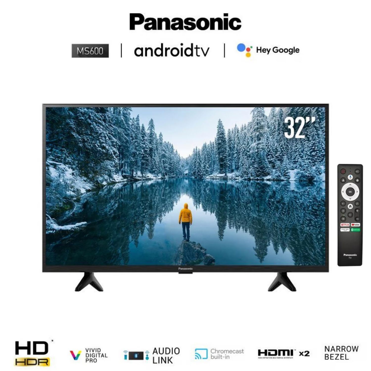 Televisor Panasonic TC-32MS600P 32 pulgadas HD Smart Google TV