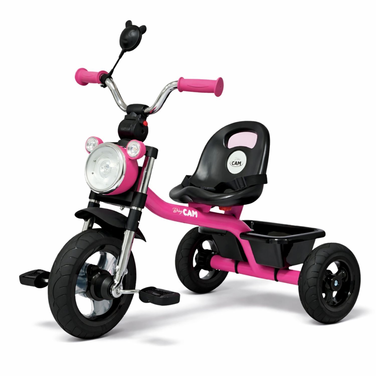 Triciclo Infantil Estilo Moto 3 Ruedas con Cinturón y Canasta 1.5 a 5 Años