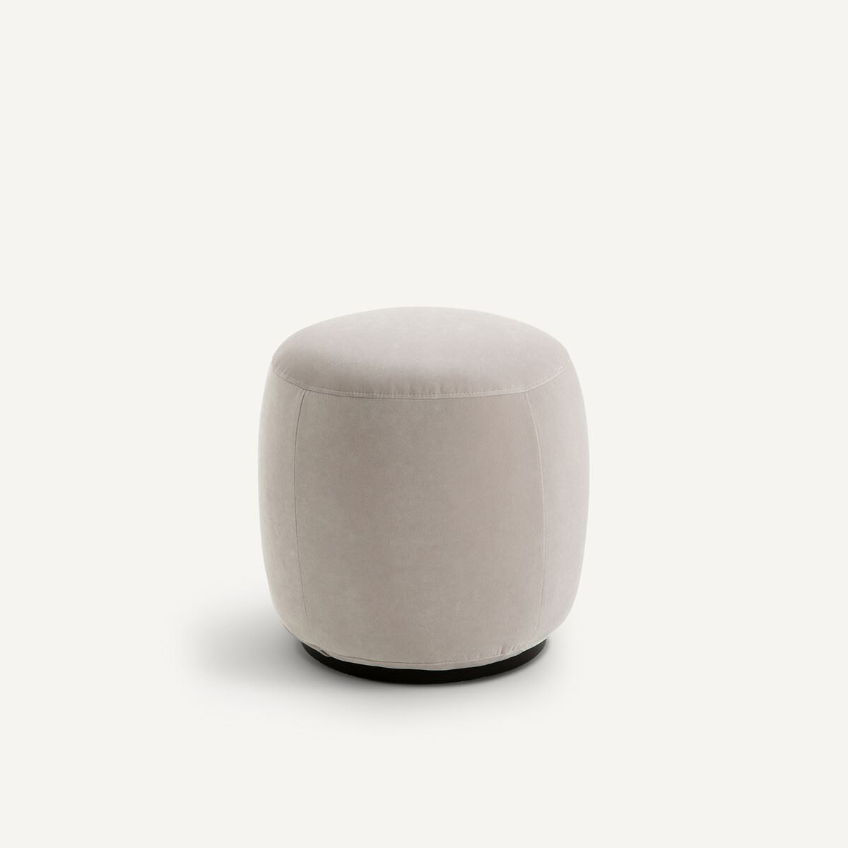 Reposapiés Puff Decorativo - BEESBURY Color: Gris terciopelo