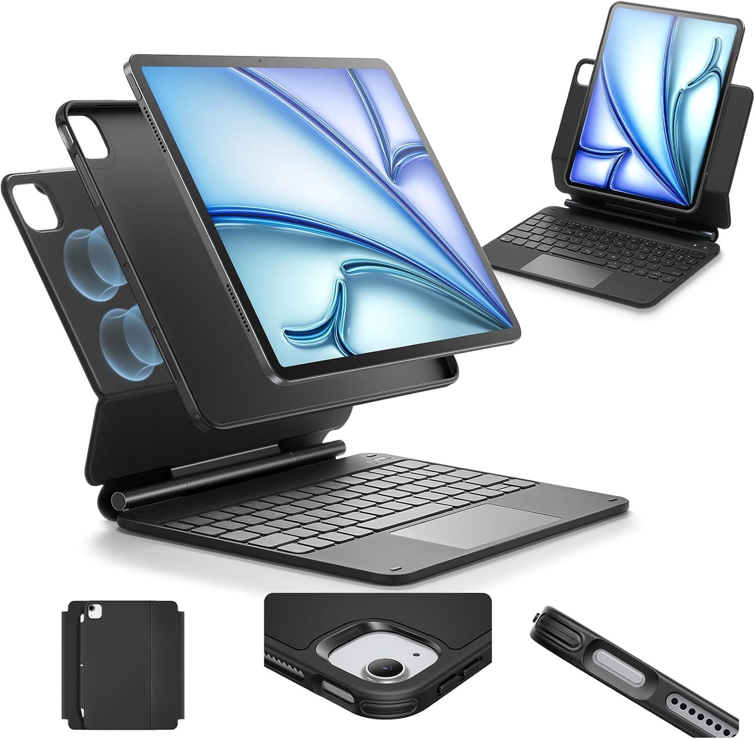 ESR Rebound Magnetic Keyboard Case 360 para iPad Air 11" M4/M3/M2 (2026/2025/2024)