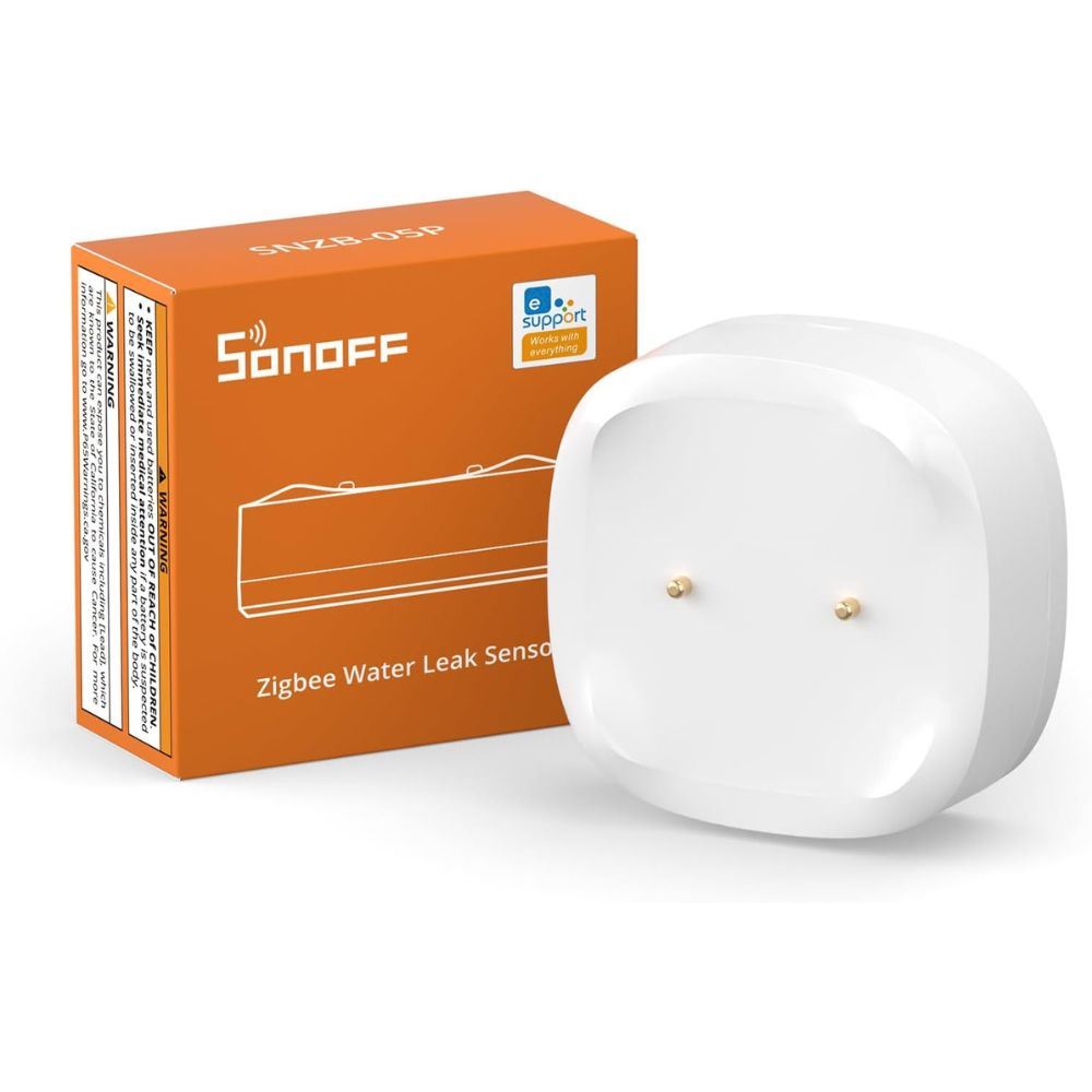 Sensor De Fugas De Agua Inteligente Sonoff Snzb-05p Zigbee Blanco Wiifi Akexa