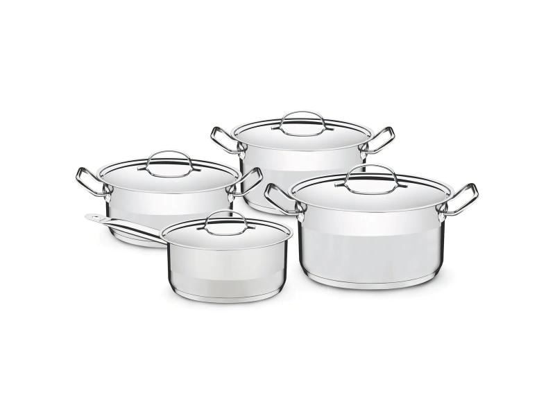 Juego de Ollas Professional 8 Piezas Acero Inoxidable Tramontina