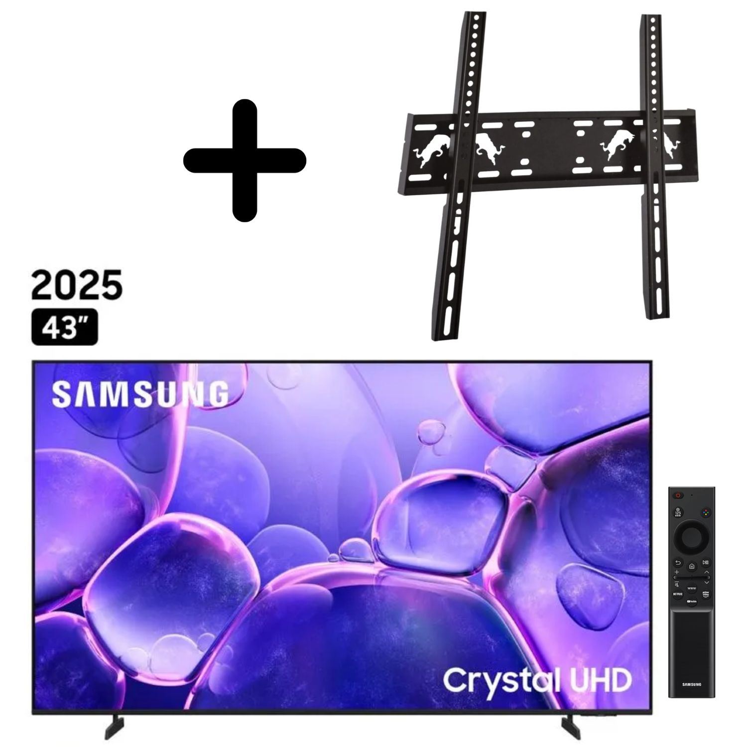 Televisor Samsung UN43U8000FGXPE Smart TV 43" 2025 + Soporte MD3722