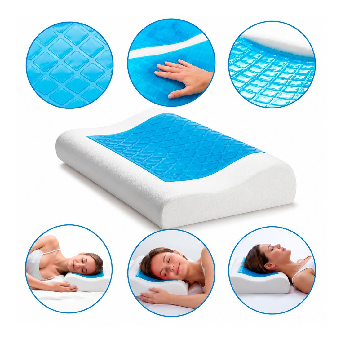 Almohada Memory Foam con Gel y Funda - MOD2