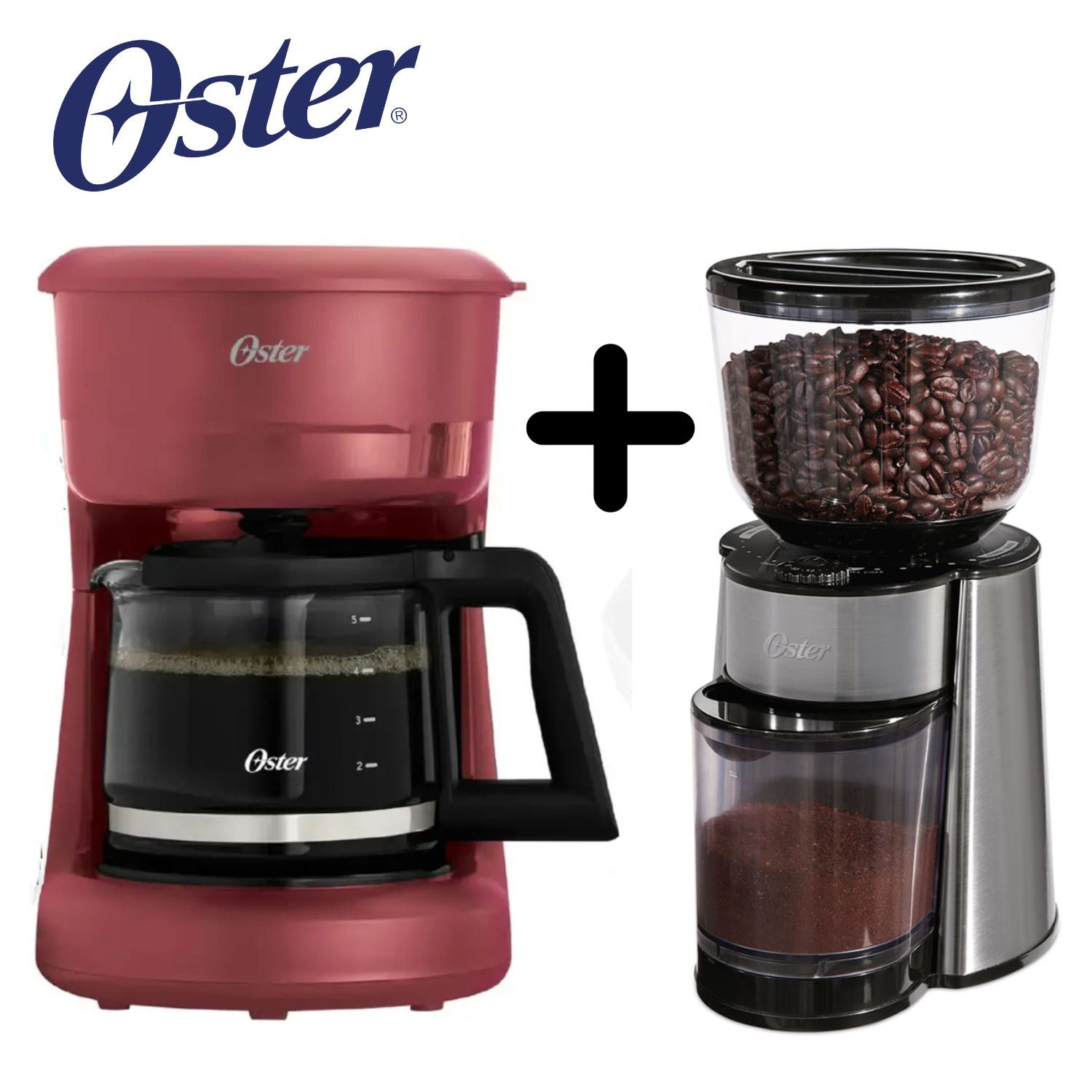 Combo Cafetera Oster 5 tzas BVSTDCS51R + Molinillo BVSTBMH23