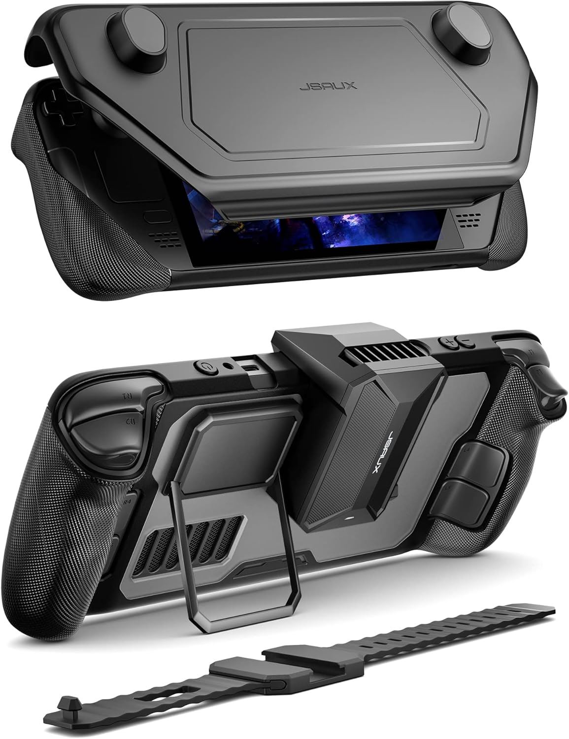 JSAUX ModCase para Steam Deck y Steam Deck OLED con Cooler | Protección Modular y Refrigeración Activa