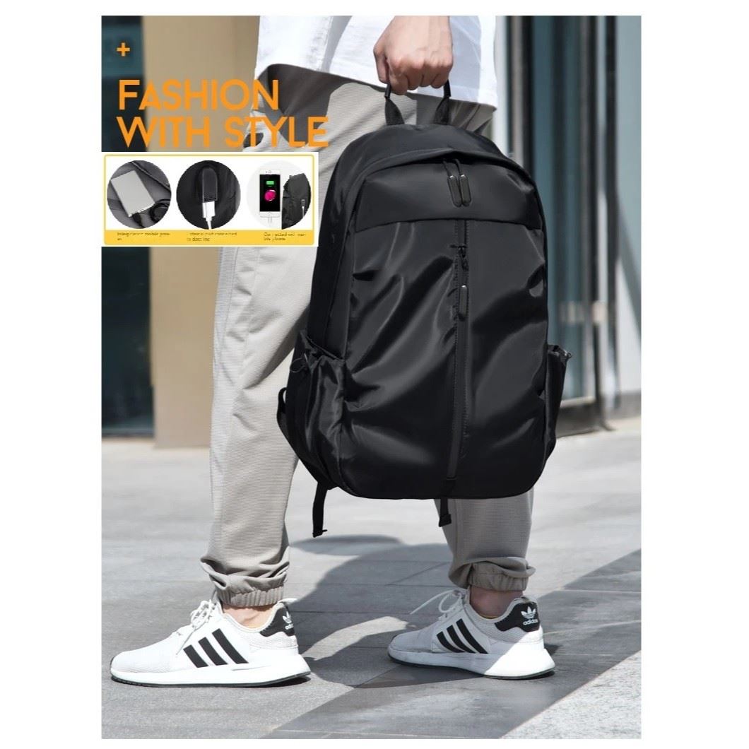 MOCHILA NEGRA ESCOLAR LAPTOP UNIVERSIDAD OFICINA GYM ORGANIZADORES VERANO GENIEKA