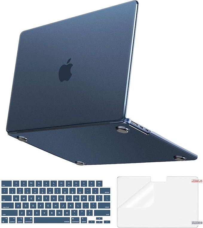Funda MOSISO MacBook Air 15 M2/M3/M4/M5 Transparente Azul Medianoche