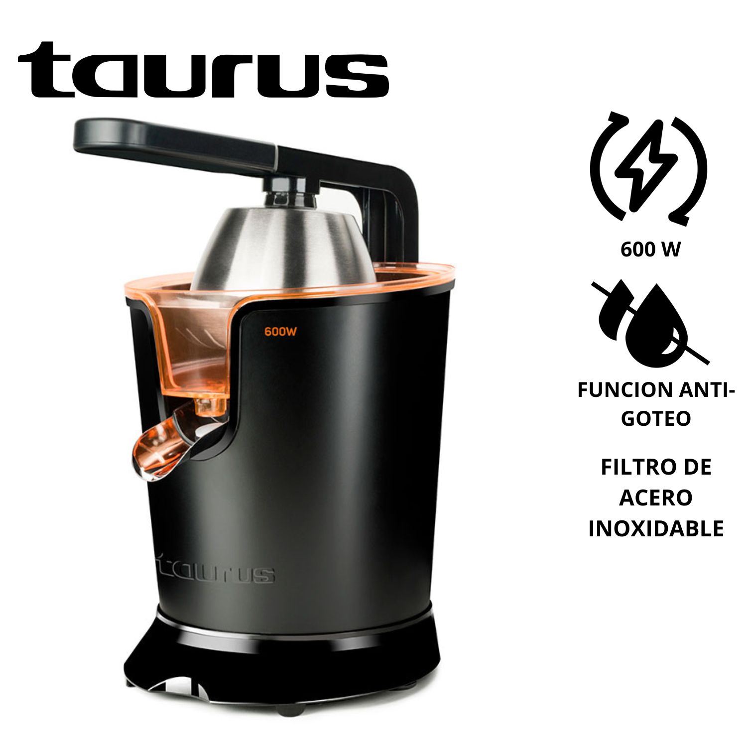 Exprimidor Taurus con Palanca CITRUS 600 LEGEND Motor AC 600 W