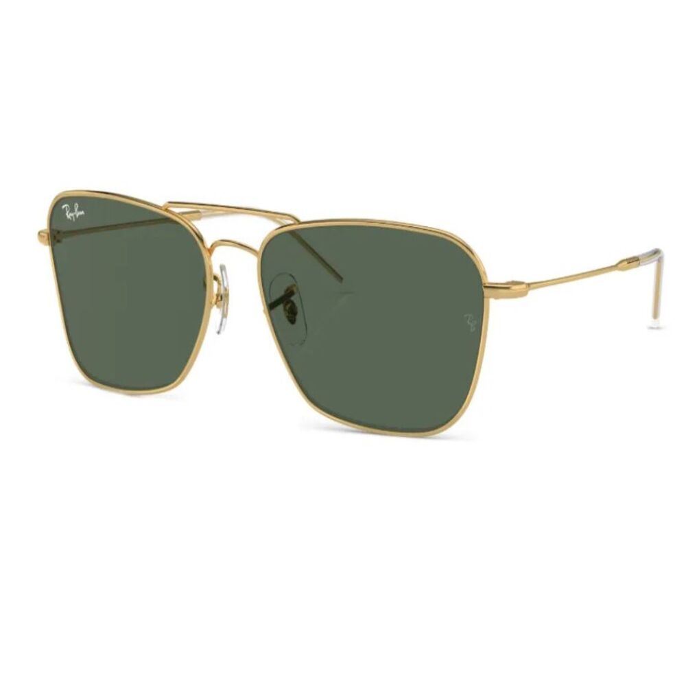 Ray-Ban RB3136 Caravan Gafas de sol cuadradas Gold Havana Green Talla 58