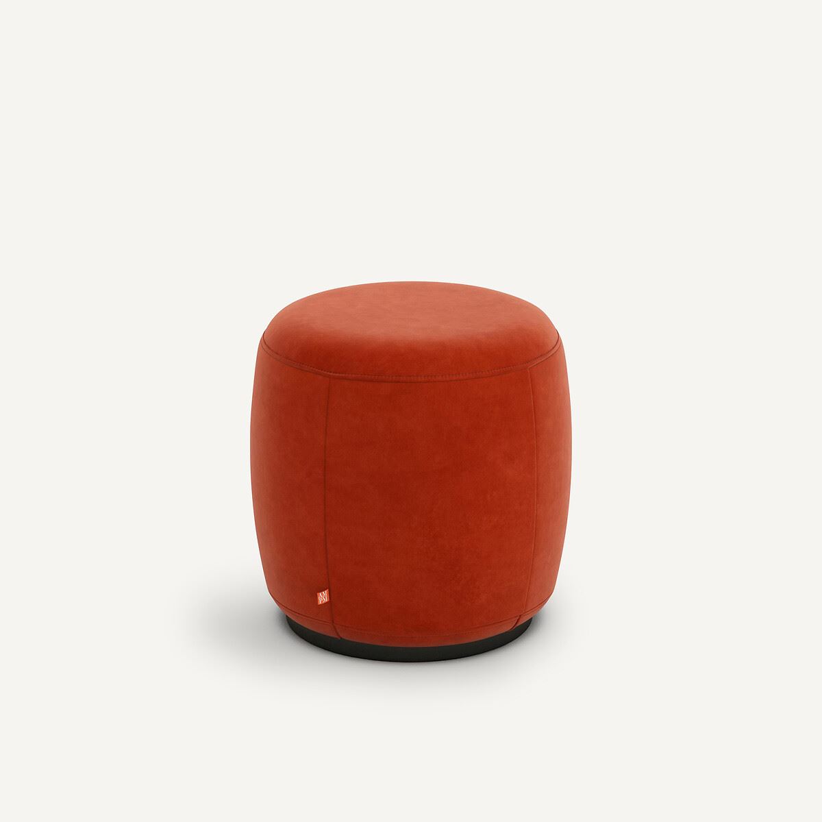 Reposapiés Puff Decorativo - BEESBURY Color: Rojo cinabrio