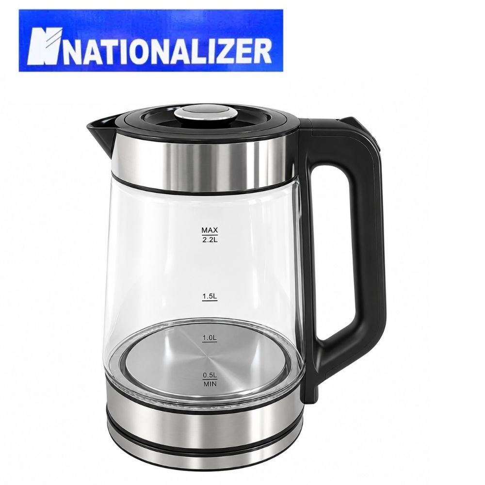Hervidor de vidrio Nationalizer NN V0611 de 2,2 Littros