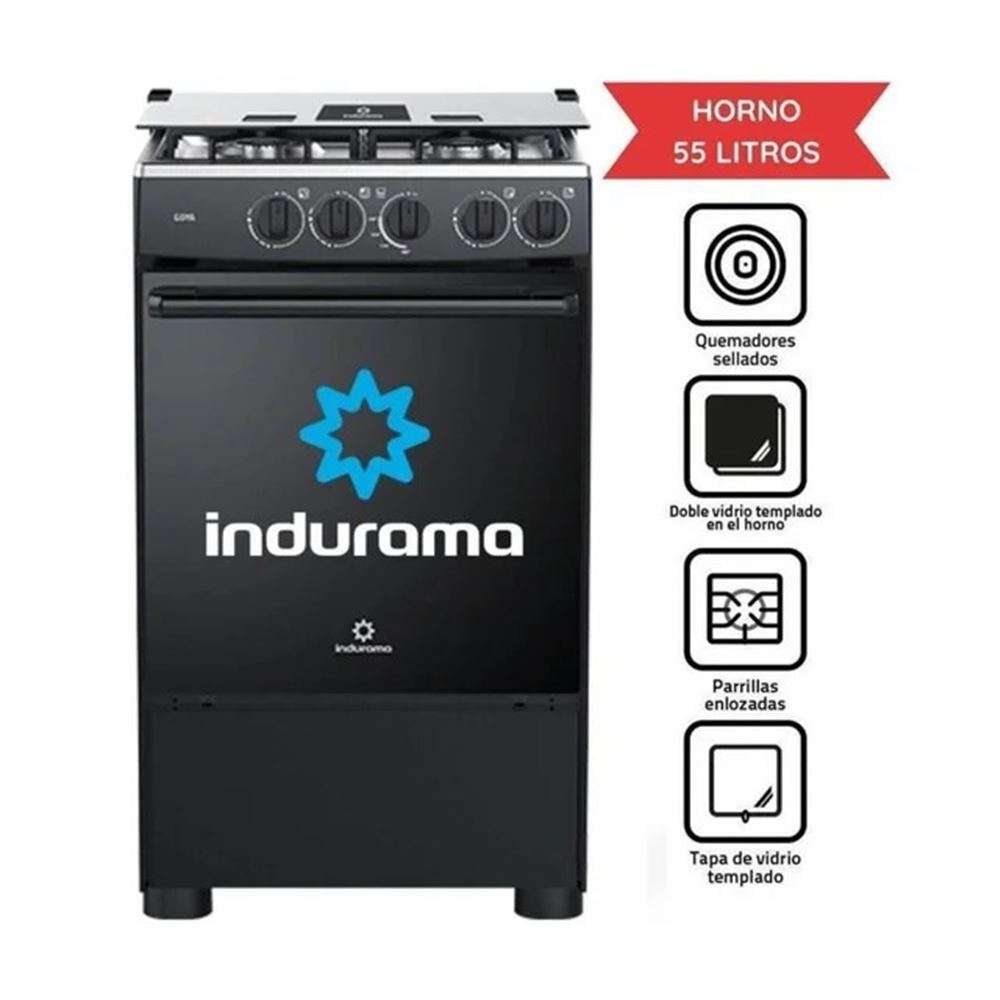 COCINA A GAS INDURAMA GOYA 4 HORNILLAS