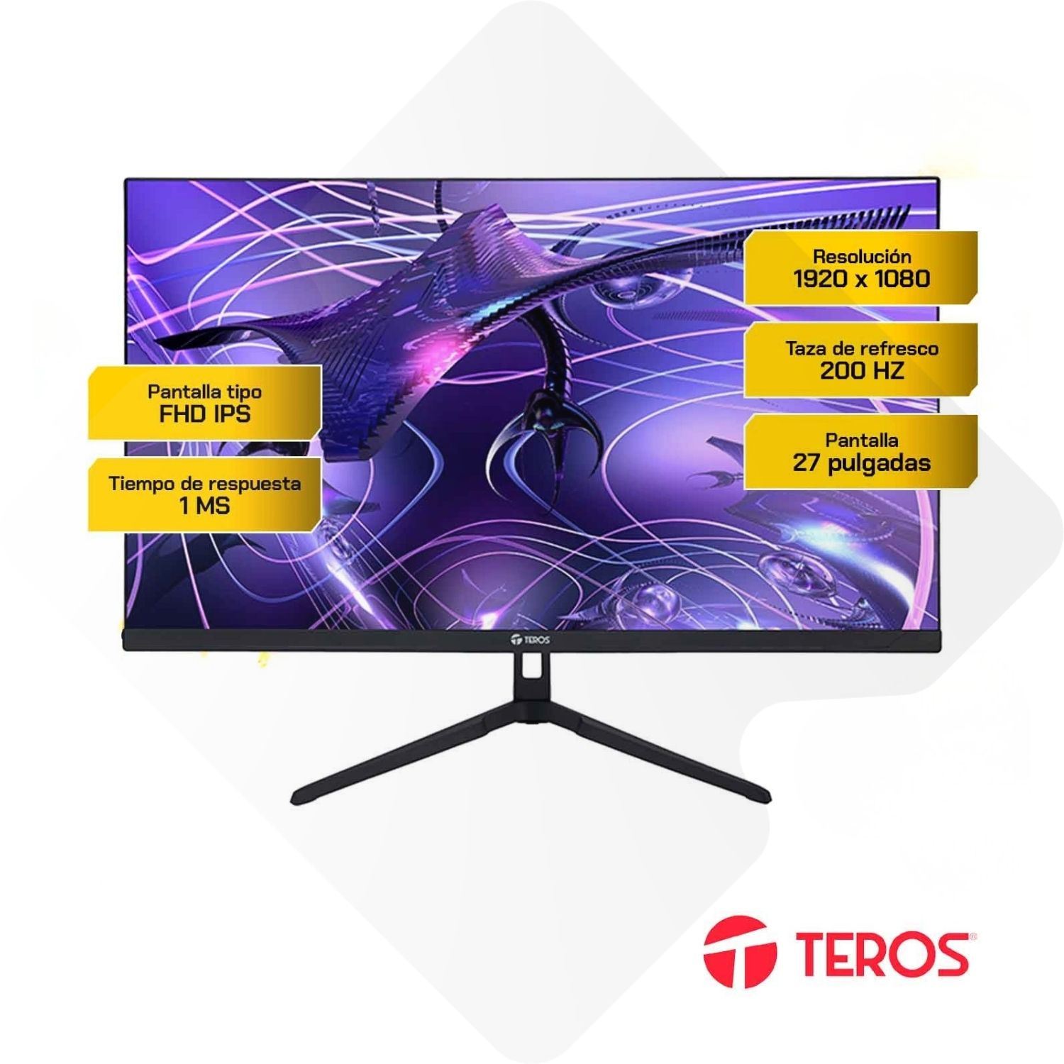 Monitor Gaming Teros TE-2786G 27” FullHD IPS 200Hz 5ms HDMI DP