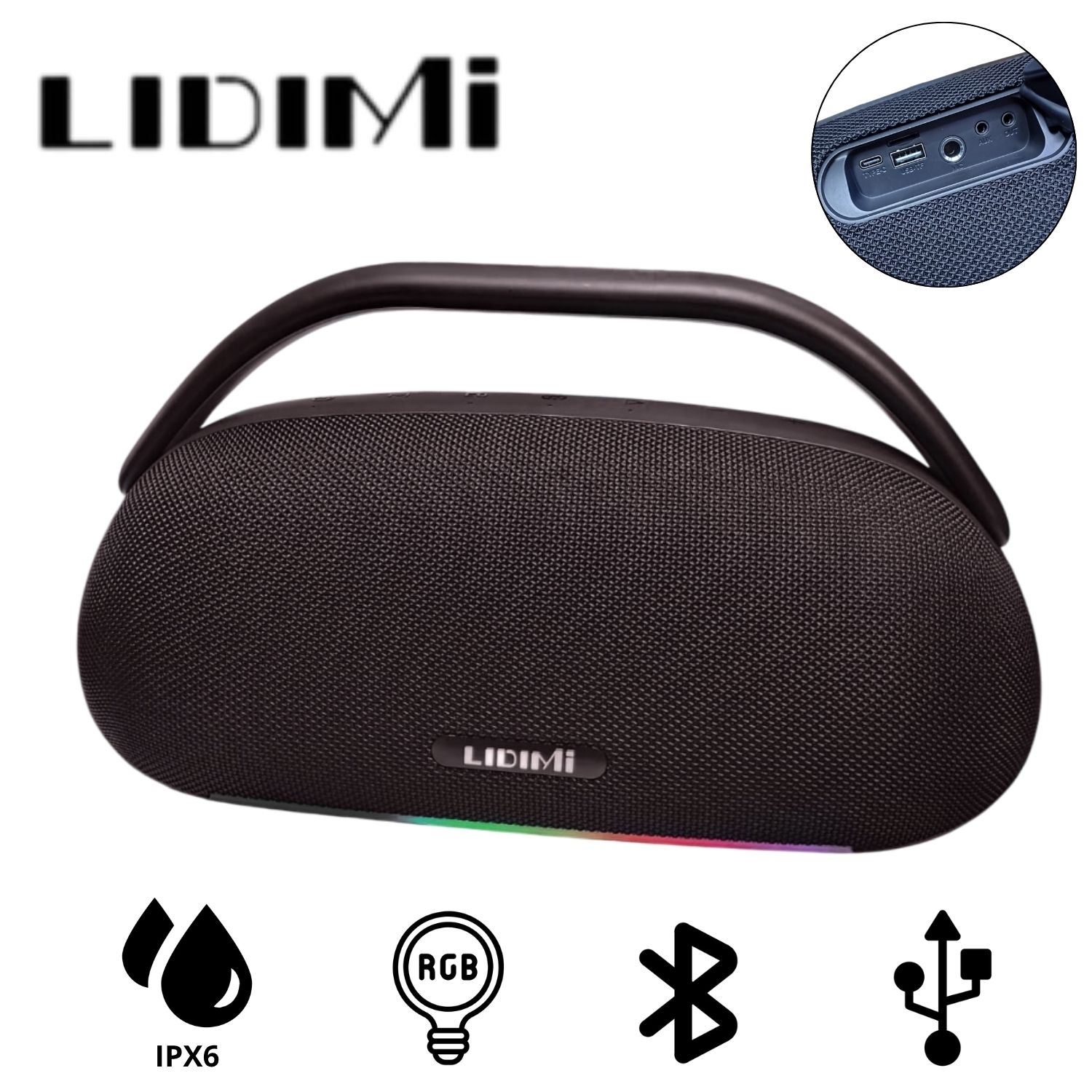 Parlante Lidimi LD S653 120 Watts TWS Bluetooth 12000mAh