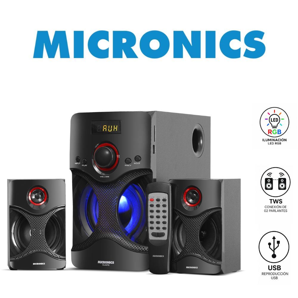 Parlante 2,1 Micronics Romance MIC S7062BT USB BT