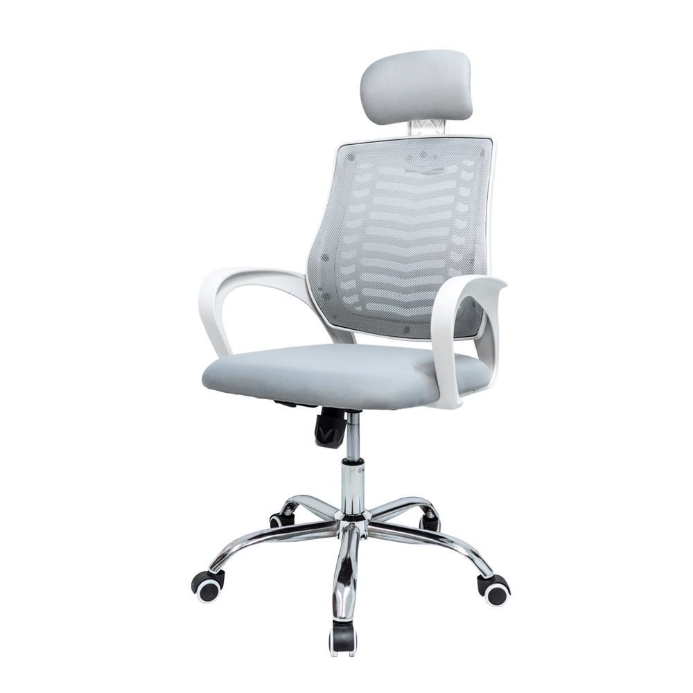 Silla de Oficina Viggo con Cabecera Regulable - Gris