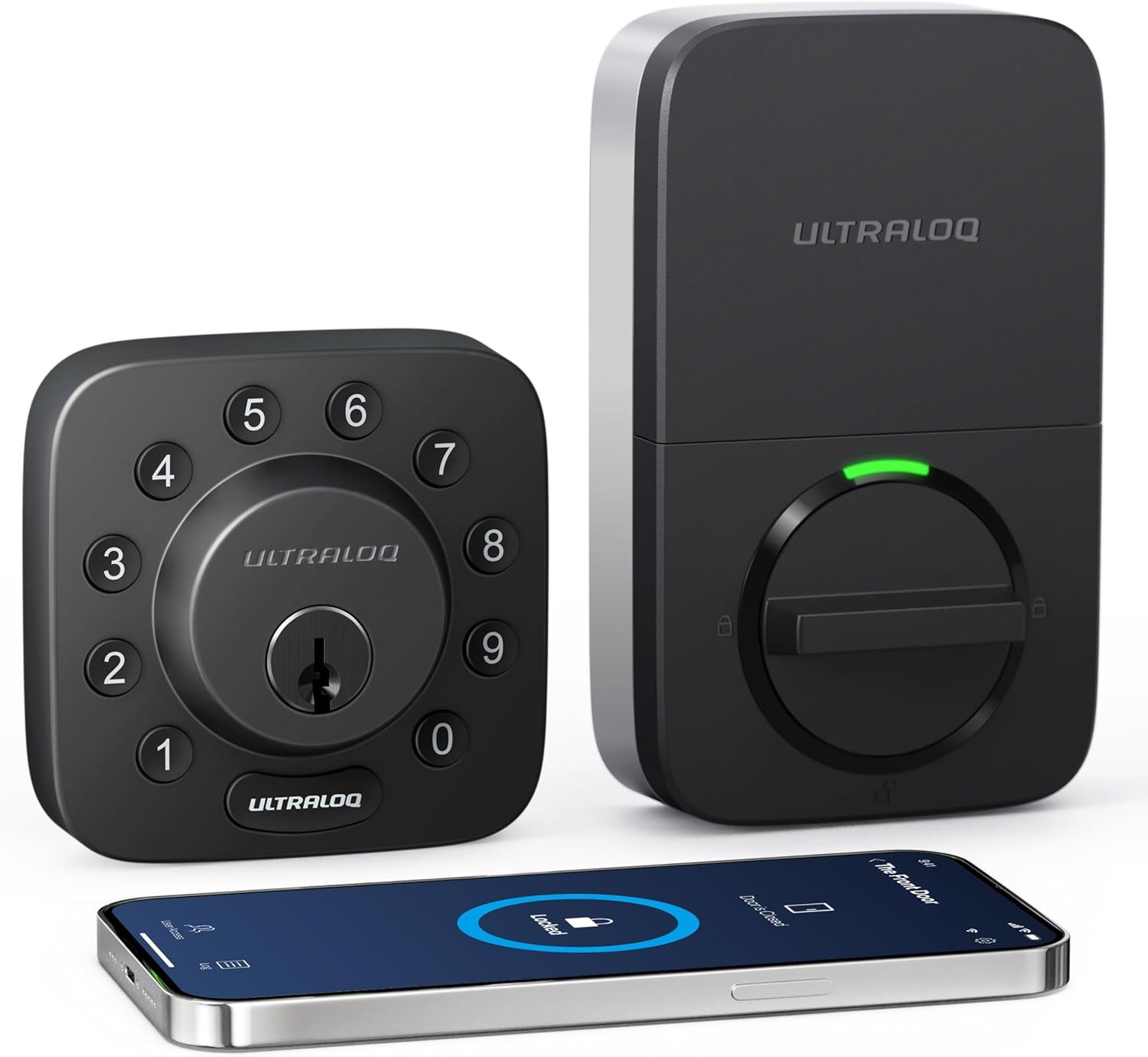 ULTRALOQ U-Bolt Cerradura Inteligente 5 en 1 con App, Teclado y Auto Unlock – Smart Lock Compatible con Alexa y Google