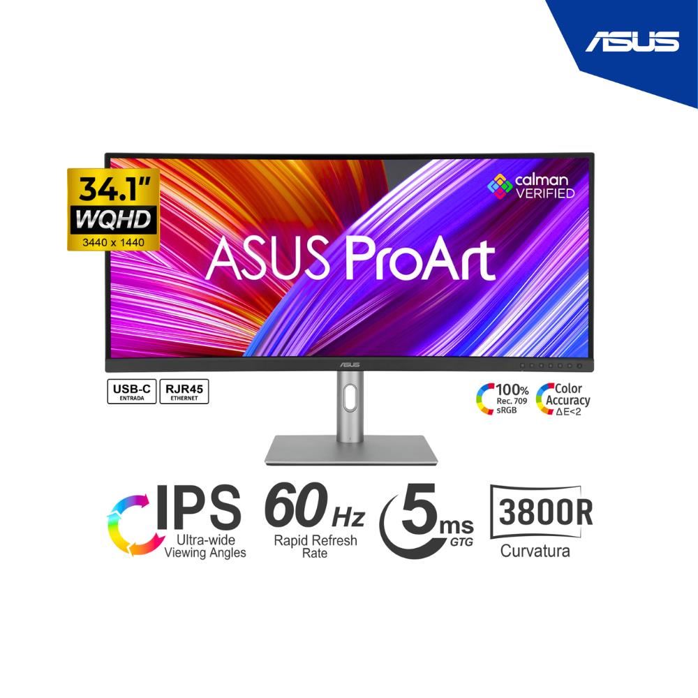 MONITOR ASUS PROART PA34VCNV CURVO IPS 3440x1440 DisplayPort HDMI WQHD 60Hz 5ms