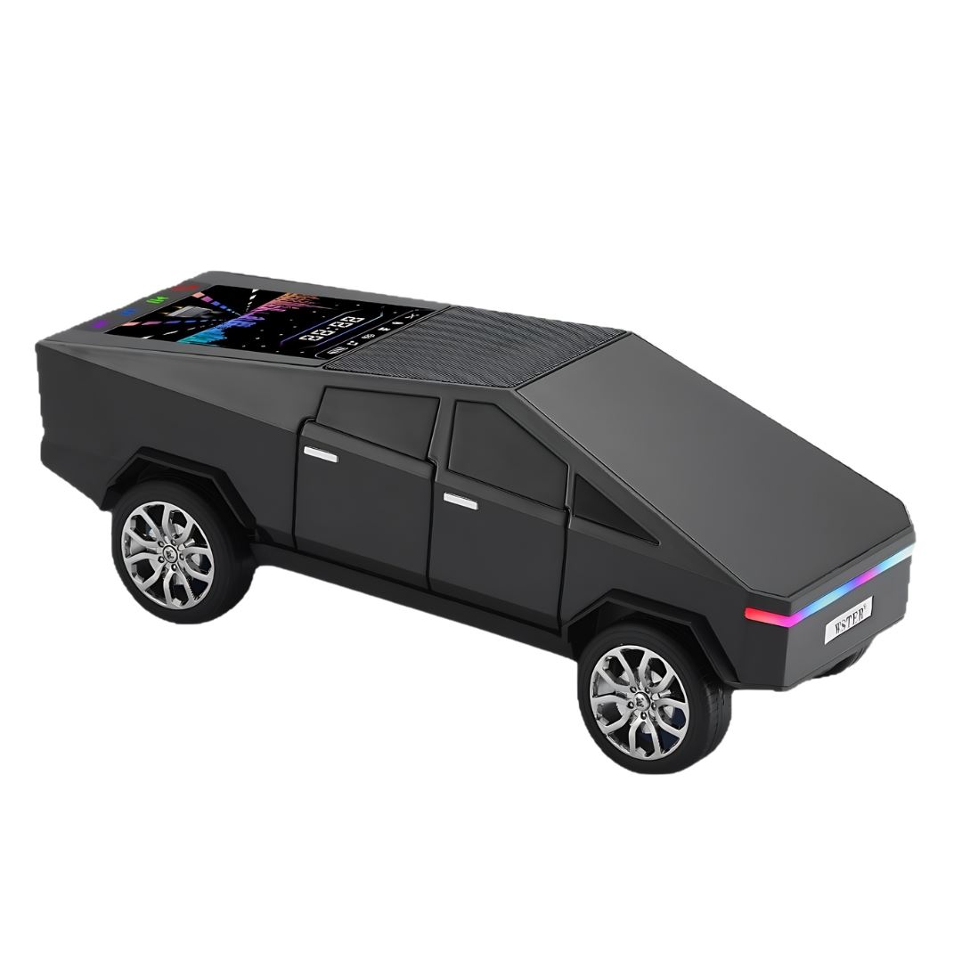 Parlante Bluetooth Camioneta Futurista 15W con Pantalla LED y Radio FM