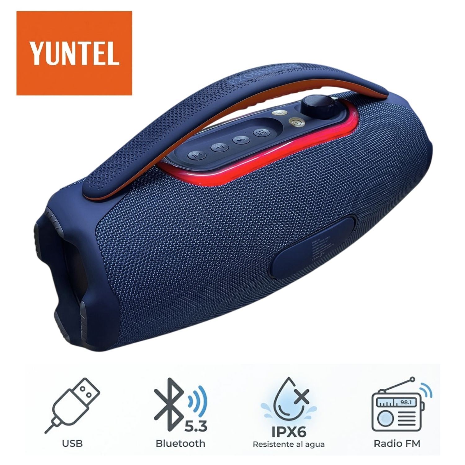 Parlante Great Bass Yuntel YP 082BT USB BT 30 Watts x 2
