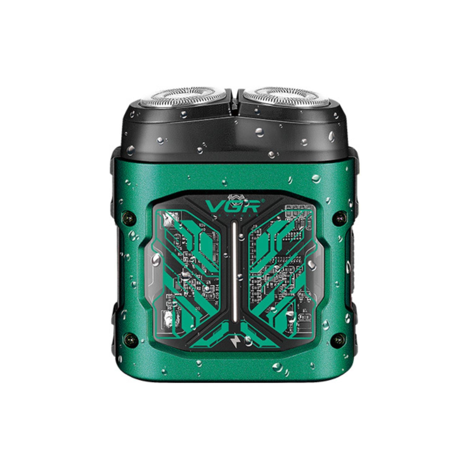Afeitadora Eléctrica VGR V-344 Rotativa Profesional Hombre USB-C, Motor 8000 RPM, Batería 60 Min e IPX6 Resistente al Agua