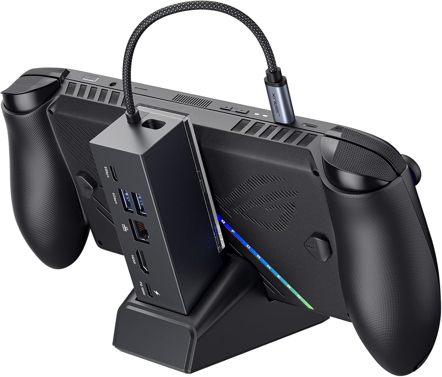 JSAUX Dock 6 en 1 para ROG Ally X, Steam Deck y Legion Go – HDMI 4K 120Hz, Ethernet Gigabit y USB 3.2