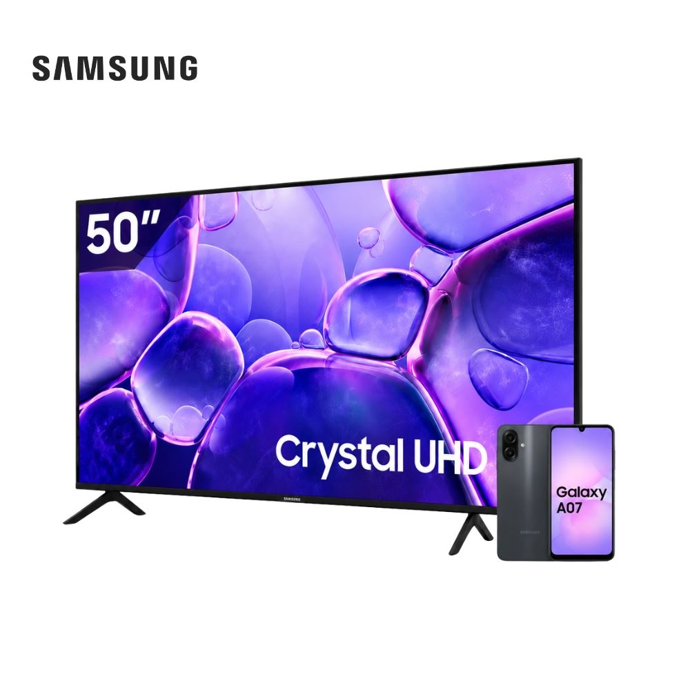 Combo Samsung Smart TV 50" Crystal UHD 4K +  Celular Galaxy A07 128GB