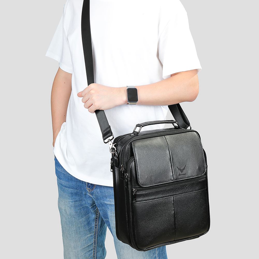 Morral de Cuero Vacuno (A4 + Laptop 13,3") 6172