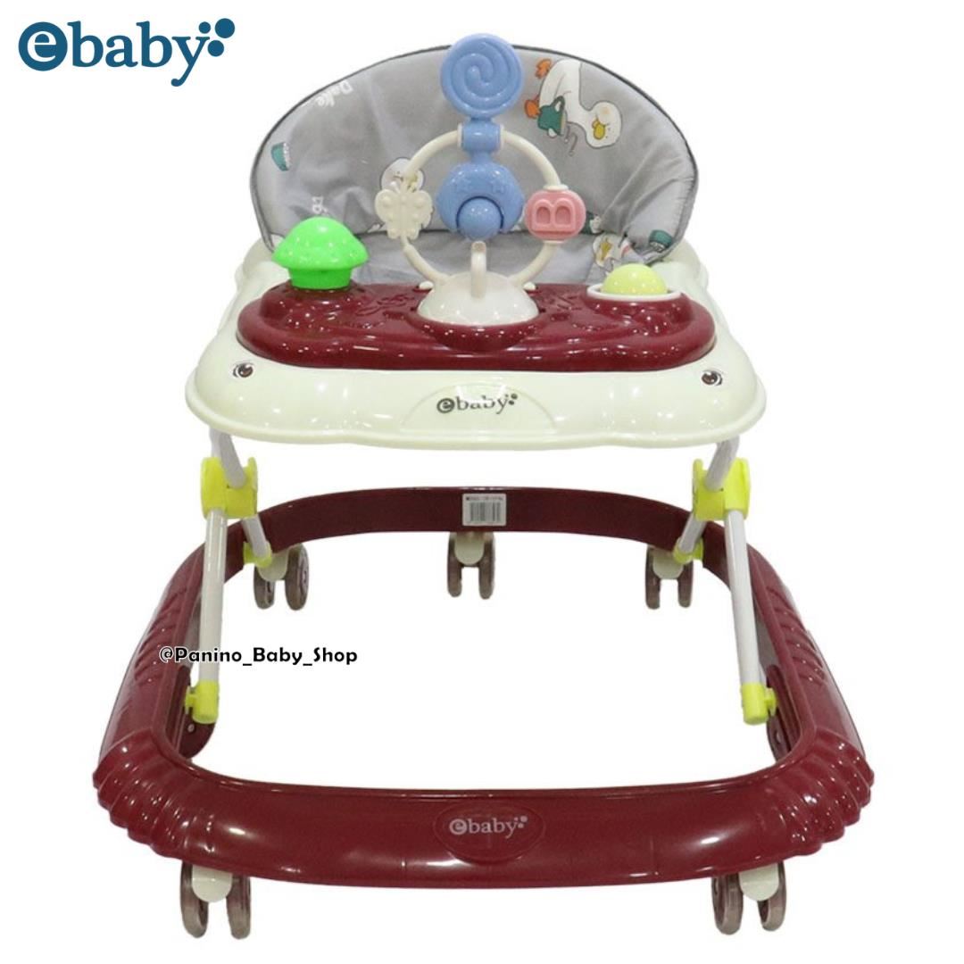 Andador con Bandeja Interactiva para Bebés -CRISTAL- Vino