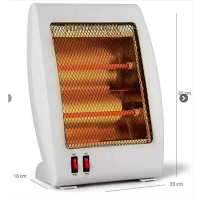 Calefactor Eléctrico Halógeno 800W Portátil con Termostato  Calor Rápido