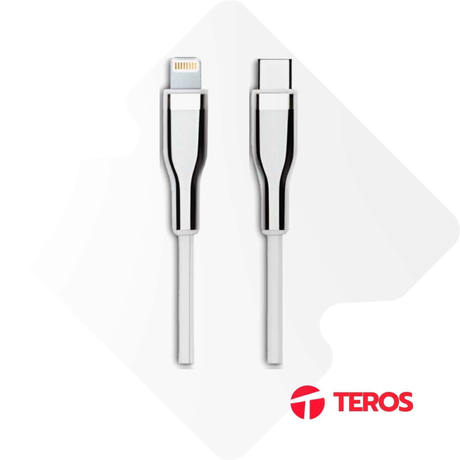 Cable USB Teros TE-70212W Tipo C a Lightning 20W Blanco