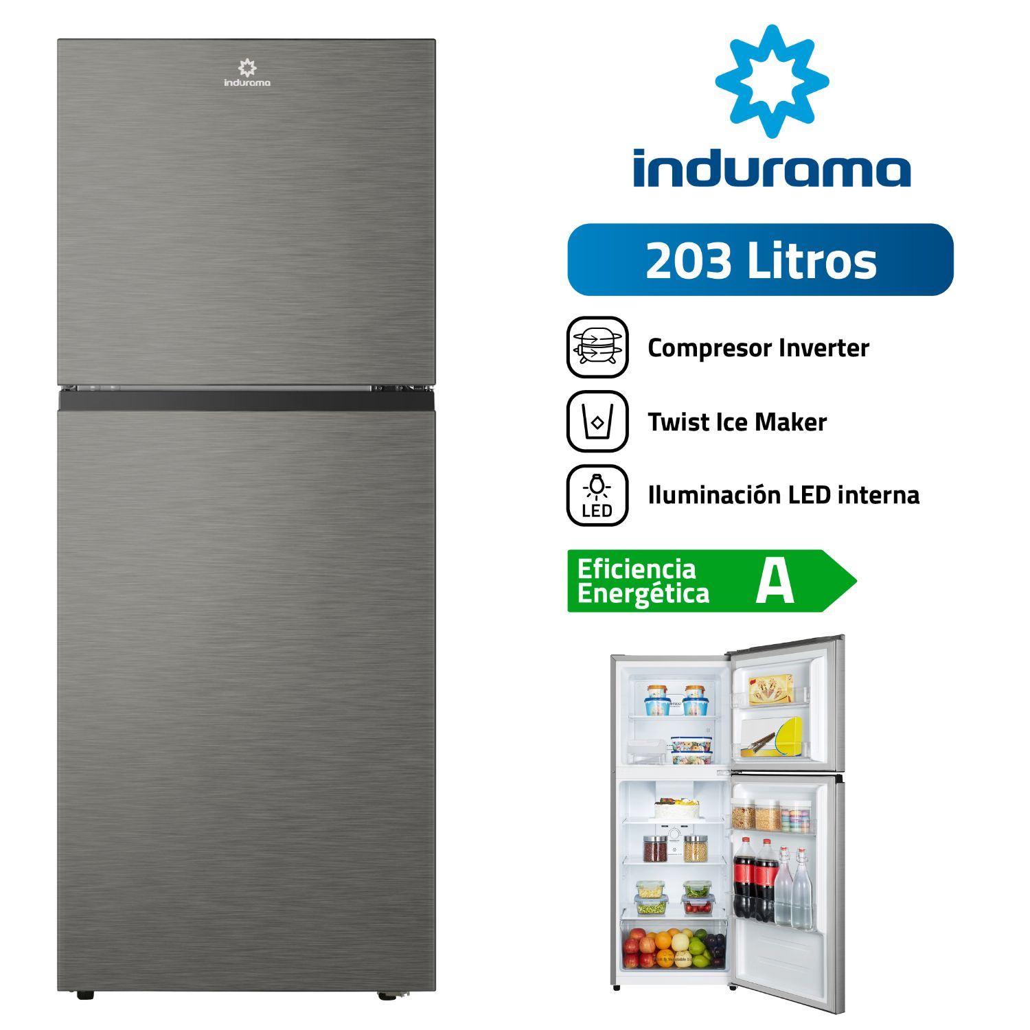Refrigeradora Indurama RI-359I 203 Litros Ideal para espacios pequeños