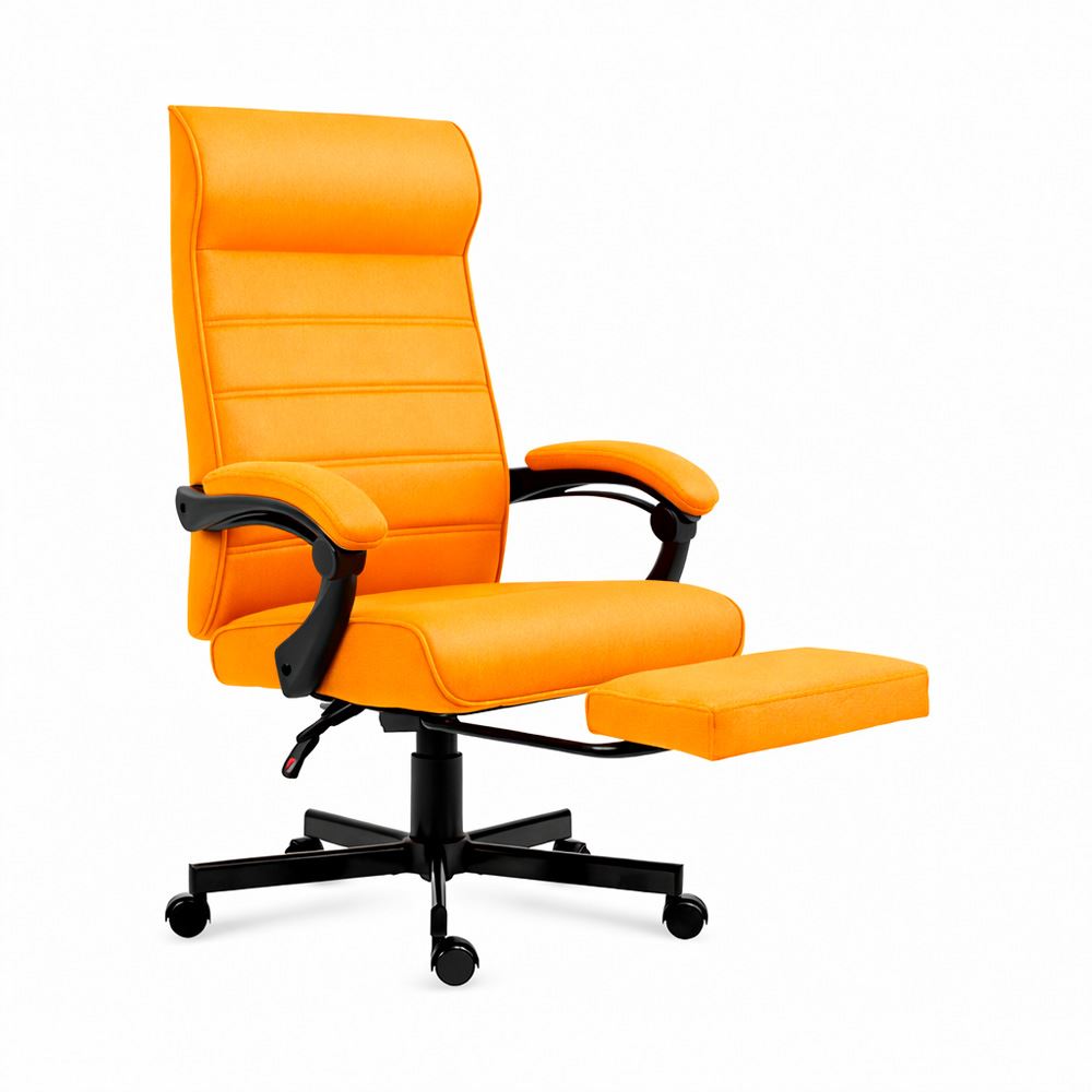 Silla Gerencial Ergonómica Giratoria con Resortes y base de Acero Thrax - Ladrillo