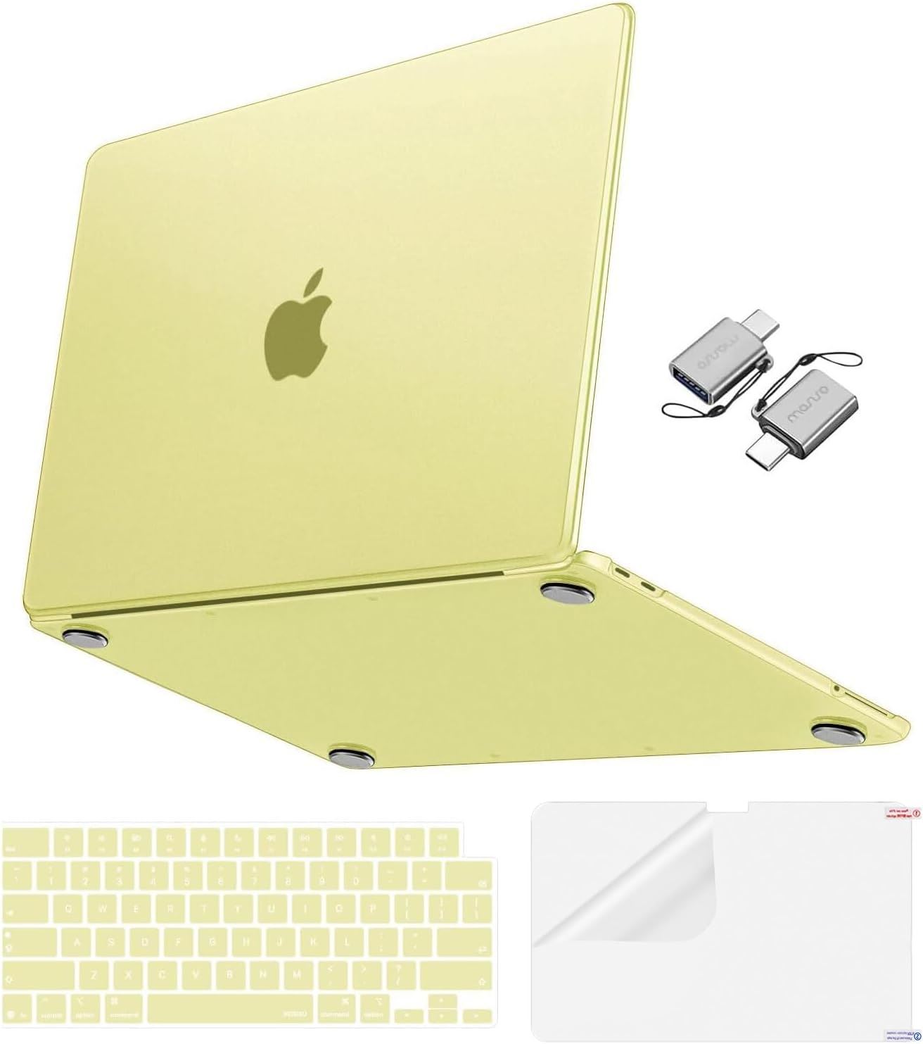 MOSISO Funda Mate Compatible con MacBook Neo 13 Pulgadas A3404 (2026) – Carcasa Rígida Ultrafina 4 en 1, Anti Huellas y Resistente a Arañazos - Citrus