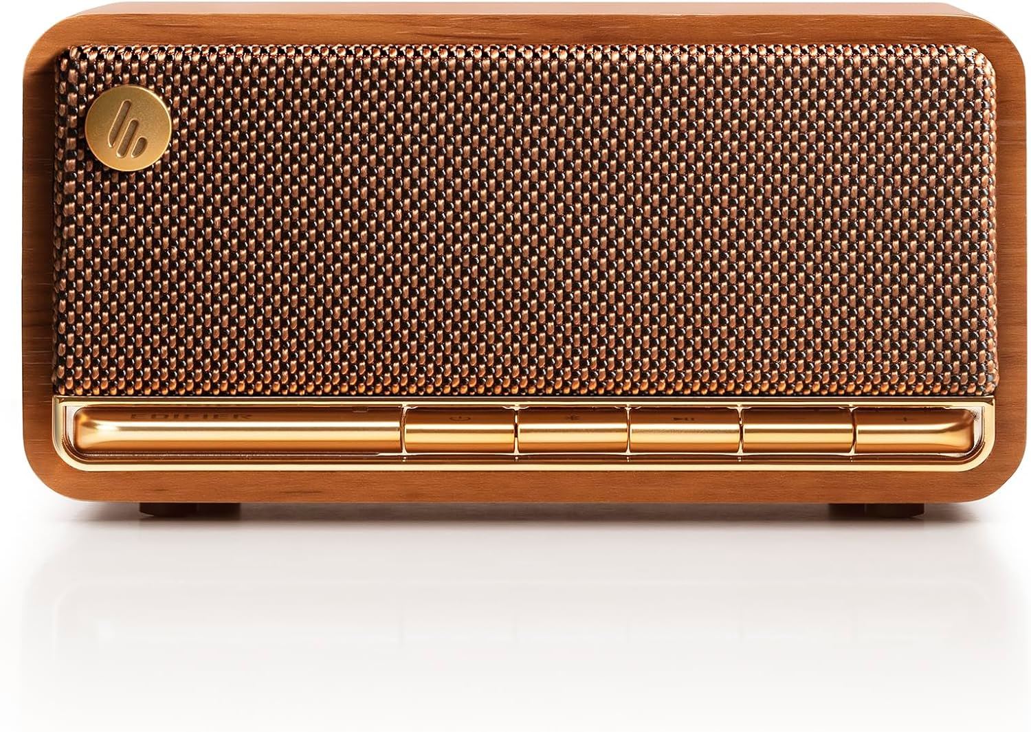 Edifier MP230 Altavoz Bluetooth Retro de Madera 20W Portátil con AUX USB y microSD - Marrón