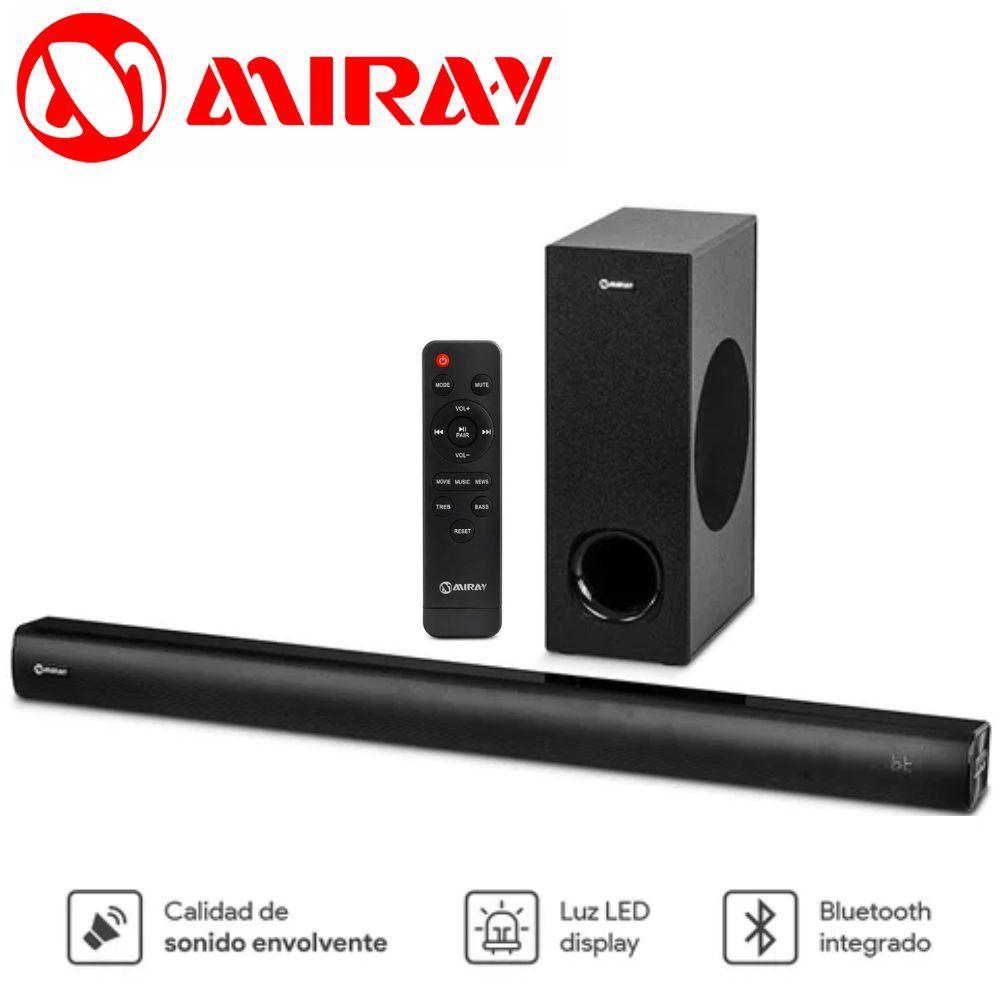 Soundbar Miray SBM-S30Y Bluetooth sonido envolvente Negro