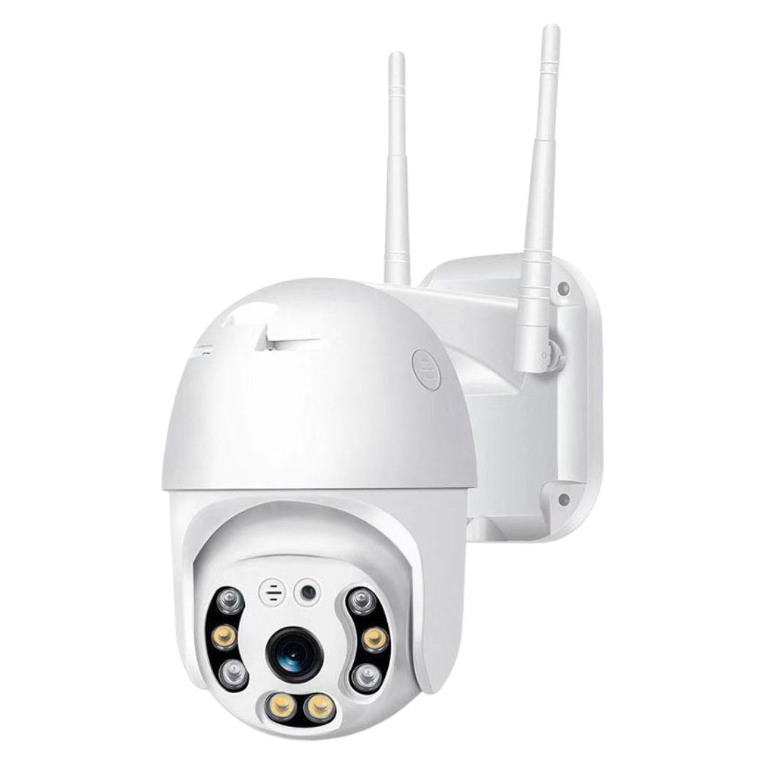 Cámara de Seguridad WiFi Exterior PTZ 360° IP66 con Visión Nocturna y Audio