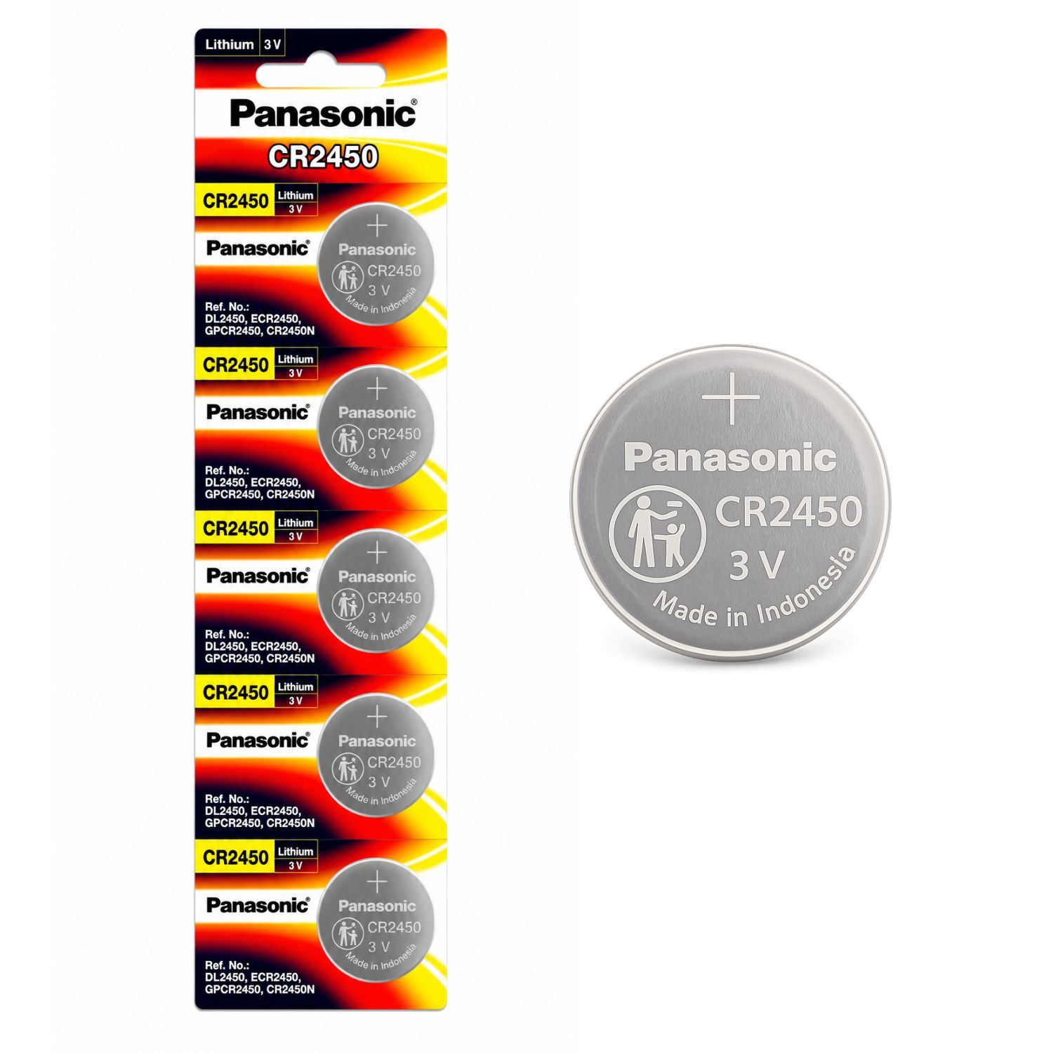 PILAS CR2045 3V LITIO X 5 UNIDADES PANASONIC